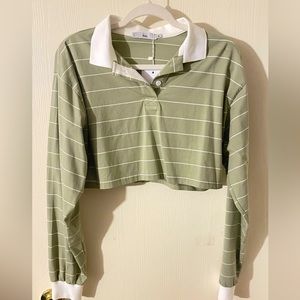 NWT ADIKA Collared crop top